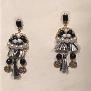 Anthropologie bead & tassel earrings